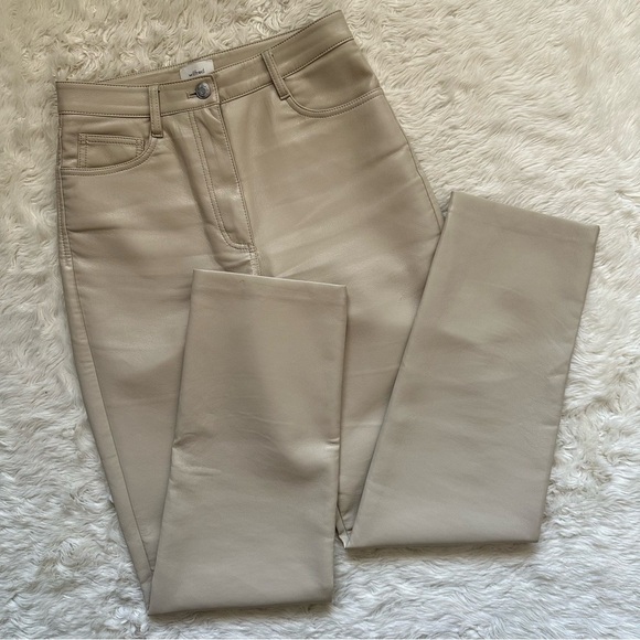 Aritzia Wilfred Pants The Melina Pant High-Waisted Vegan Leather 2 - Picture 1 of 10